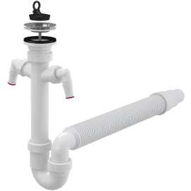 Sifon 1/1 sudopere sa dva prikljucka ALCA [A840-DN50/40]